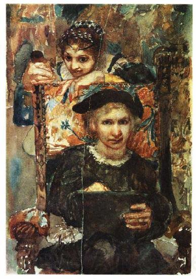 Mikhail Vrubel Hamlet and Ophelia Spain oil painting art